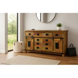 Sam Sideboard Kommode Mango massiv vielfarbig 200 x 45 cm LIBRO