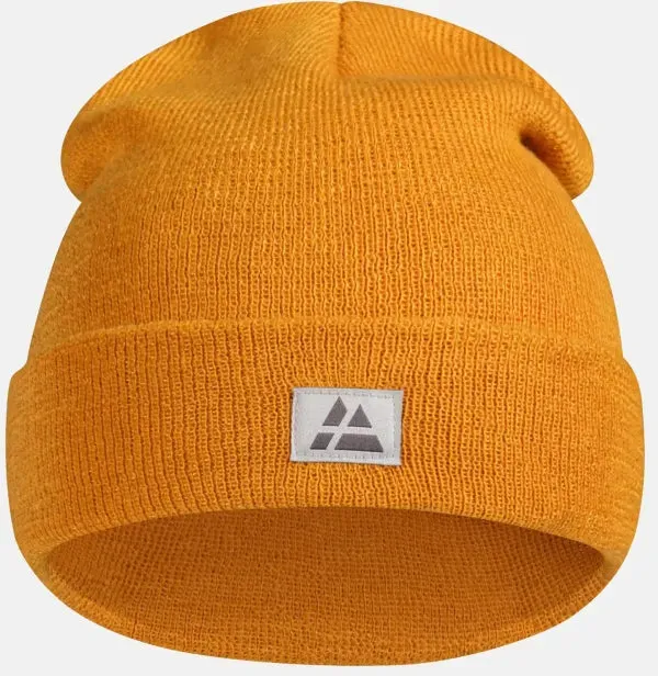 KLASSISCHE BEANIE AUS 100% RECYCELTEN MATERIALIEN - 1-Pack - Senfgelb