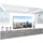 Belini Wohnwand Vollausstattung Wohnzimmer-Set Moderne Schrankwand mit LED-Beleuchtung Anbauwand TV-Schrank Weiß/Eiche Glamour