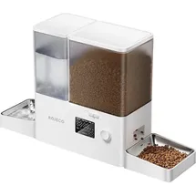 rojeco 2 in 1 Haustier Trinkbrunnen und Futterspender (5 l), Futternapf