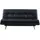 vente-unique Schlafcouch Kunstleder 3-Sitzer Schwarz