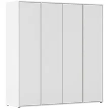 Rauch Möbel Drehtürenschrank weiß Holzwerkstoff, 7 Fächer, 187x194x53 cm, Blauer Engel, Goldenes M, MADE in Germany, Schlafzimmer, Kleiderschränke, Drehtürenschränke