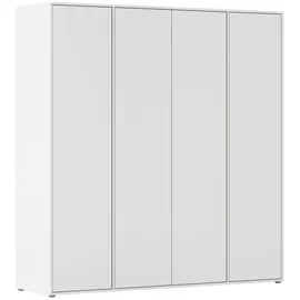 Rauch Möbel Drehtürenschrank weiß Holzwerkstoff, 7 Fächer, 187x194x53 cm, Blauer Engel, Goldenes M, MADE in Germany, Schlafzimmer, Kleiderschränke, Drehtürenschränke