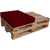 TexDeko Halbes Palettenkissen 60x80x12cm Loungekissen wasserabweisend (Bordeaux)