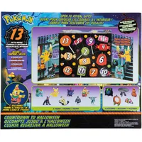 Pokemon Halloween Adventskalender Countdown Kalender für Kinder, 13 Teile – Enthält 10 Spielzeug-Figuren & 3 Zubehörteile – ab 4 Jahren