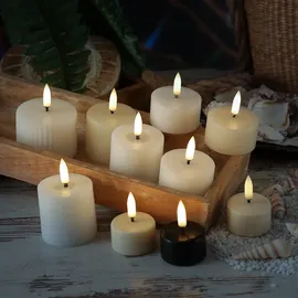 uYuni LED Mini Kerze Thea 5 cm weiß