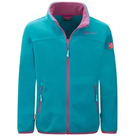 TROLLKIDS Bryggen Jacke - Bright Berry / Dark Turquoise / Madeira Blue - 140 cm