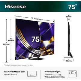 Hisense 75U7DS PRO 75" 4K UHD LED 4K-Fernseher