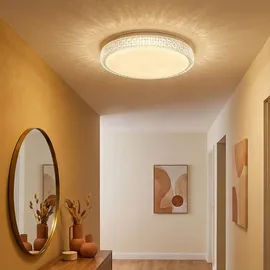 GLOBO Kristallleuchte 1x LED 22,0 W rund Metall klar weiß opal