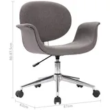 vidaXL Esszimmerstuhl Drehbar Grau Stoff