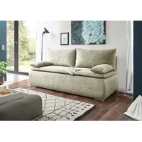 Stella Trading Jana Schlafsofa 208x95 cm Silber - Grau/Beige