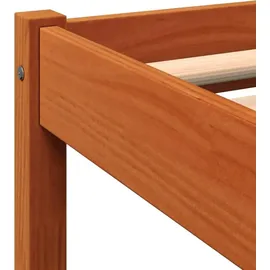 vidaXL Massivholzbett ohne Matratze Wachsbraun 160x200 Kiefernholz