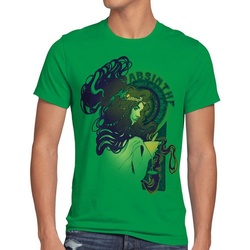 style3 Print-Shirt Herren T-Shirt Absinthe Art Bar Style3 grüne drink Mucha Stunde fenchel grün M