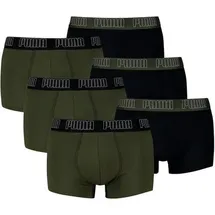 Puma Everyday Trunks 6P Schwarz/Grün M 6er Pack