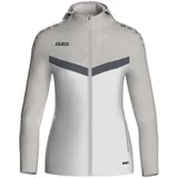 Trainingsjacke mit Kapuze Damen 016 weiß/soft grey/anthra light 36