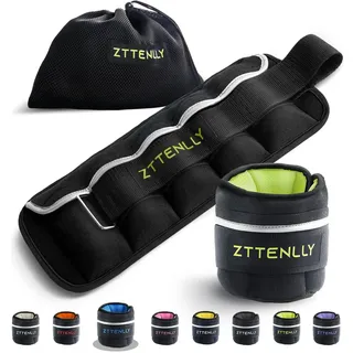 ZTTEN Gewichtsmanschetten für Knöchel & Handgelenk - Verstellbar (1.8-9 kg/Paar), Atmungsaktives Mercerized Cotton, Rutschfester Komfort für Training, Joggen, Fitness - Unisex & Kinder