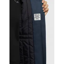 khujo Wintermantel "LISAD", Damen, Gr. XXL (44), blau (legion patrol), Web, , ca. Mitte Oberschenkel, Mäntel Wintermantel, mit Kapuze, hochschließender Kragen, aus Polyester und Polyamid