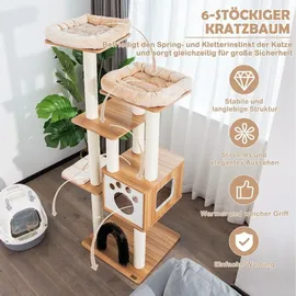 Costway Kratzbaum 176 cm beige