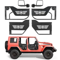 Vevor Röhrentüren 4-türig, Kompatibel mit Jeep Wrangler JL JLU & Gladiator JT 4XE (2018–2026), Offroad-Rohrrahmentüren (Sternmuster) aus Stahl (Vorne & Hinten) mit DOT-zertifizierten Außenspiegeln