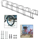 Hengmei - Fahrradständer & Fahrradhalter Fahrradständer Mehrfachständer Bügelparker Fahrradparker Boden Wand Montage (Für 6 Fahrräder)
