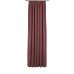 Vorhang WIRTH "Uni Collection", rot, B:142cm H:245cm, Baumwolle (Bio-Baumwolle), Gardinen, nach Maß