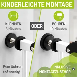 Bomi Türschutzgitter Mira 85-243 cm in Weiß | Gr.: 135-143 cm