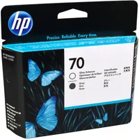 HP 70 glossy enhancer + grau 