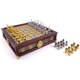The Noble Collection Quidditch Chess Set Silver & Gold Plated