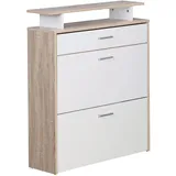 FineBuy Schuhschrank 80 x 95 x 24 cm weiß