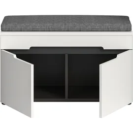 Home Affaire Schuhbank 80 x 45 x 37 cm grau / basalt grau