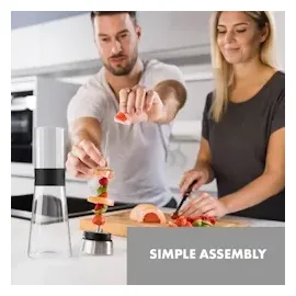 Klarstein Glaswerk Sile Karaffe 1 Liter Borosilikatglas Fruchtspieß mit Stopper