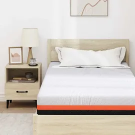 vidaXL Matratze Weiß und Grau 120 x 200 cm Gel-Speicherschaum