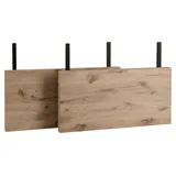 Mäusbacher Ansatzplatten 2er Set BIG SYSTEM DELUXE, 50 x 100 cm - Viking Eiche Dekor - Metall