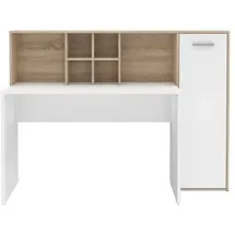 Forte Schreibtisch ERIADU Sonoma Eiche / Weiß