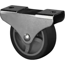 BS Rollen Lenkrolle D.50mm Trgf. 50kg m.Platte Gum.schwarz