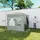 Outsunny Faltpavillon 2,5 x 2,5 m inkl. 4 Seitenteile Hellgrau