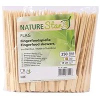 Franz Mensch 250x Bambus Fingerfoodspieße FLAG 15 cm natur