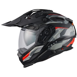 NEXX X.WED3 Trailmania Motocross Helm, grau-silber, Größe S