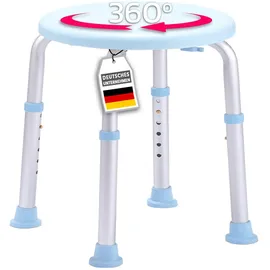 Floordirekt Duschhocker Pedro Höhenverstellbar drehbar rostfrei bis 136 kg