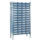 NORDWEST Handel AG Lager Steckregal Stahl H2000xB1000xT500mm blau 14 Stahlböden