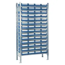 NORDWEST Handel AG Lager Steckregal Stahl H2000xB1000xT500mm blau 14 Stahlböden