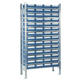 NORDWEST Handel AG Lager Steckregal Stahl H2000xB1000xT500mm blau 14 Stahlböden
