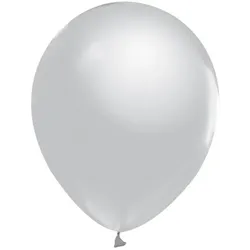 Ballon 30 cm 10 Stück - metallic silber