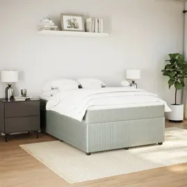 vidaXL Boxspringbett 140 x 200 cm Hellgrau