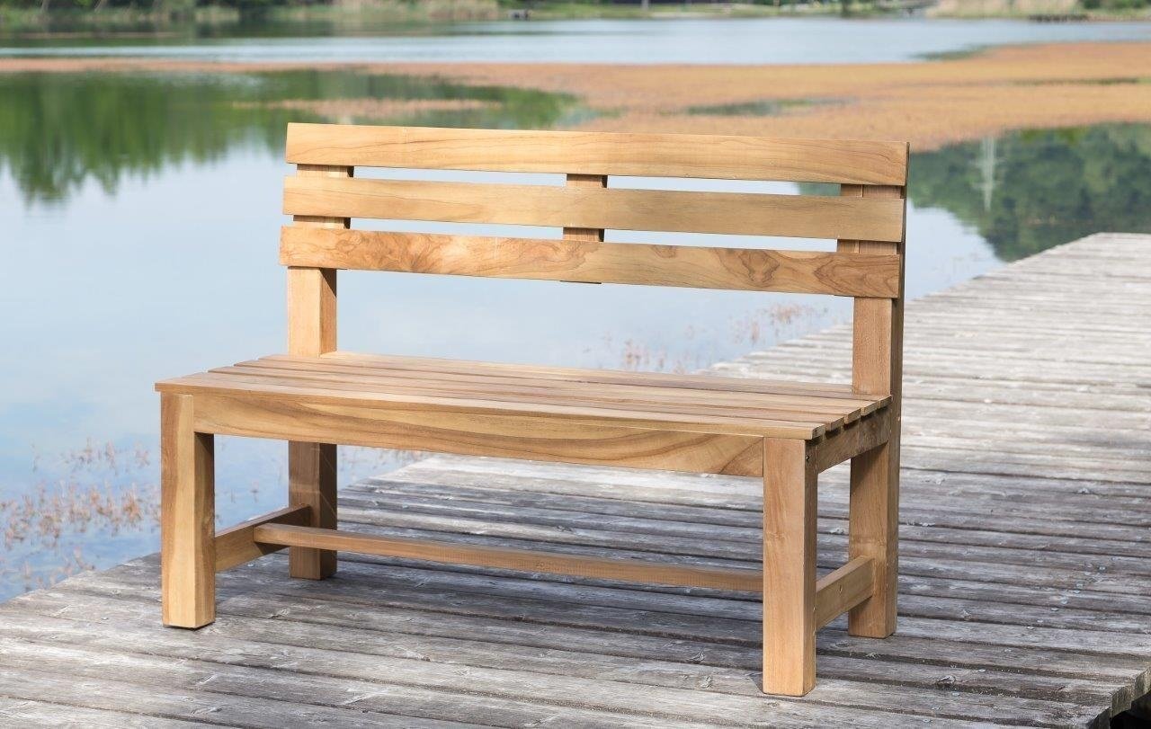 Teak Gartenbank | 3-Sitzer 150 cm | Stabilität trifft auf edles Design