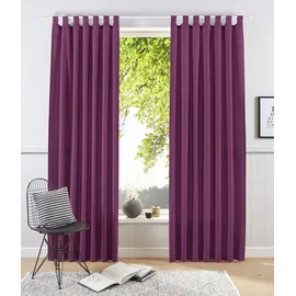 OTTO home Vorhang OTTO HOME "Raja" Gr. 2, lila (beere), B:140cm H:175cm, Polyester, Recyceltes Material, Gardinen, 2er-Set, Bestseller, einfarbig, modern, pflegeleichte Mikrofaser