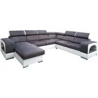 All4All Ecksofa mit Schlaffunktion Rodrigo Pano - Sofa mit Bettkasten - XXL Sofa 326 cm x 264 cm - Wohnlandschaft U-Form - Groß -Schlafsofa - Grau/Weiß - Farbe wählbar - Seite Links 19