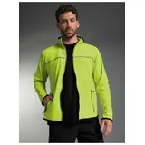 TRIGEMA Trainingsjacke "TRIGEMA Praktische Sportjacke aus Microfaser", Herren, Gr. M, gelb (lemon), Strick, 92% Polyester, 8% Elastan, lang, Jacken Trainingsjacke