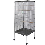 Wiltec XL Vogelvoliere Vogelkäfig 146x54x54cm Voliere Käfig für Kleinvögel und Wellensittiche