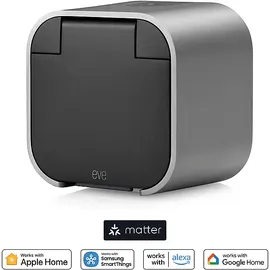 Eve Energy Outdoor Smarte Außensteckdose Schwarz 2 St.